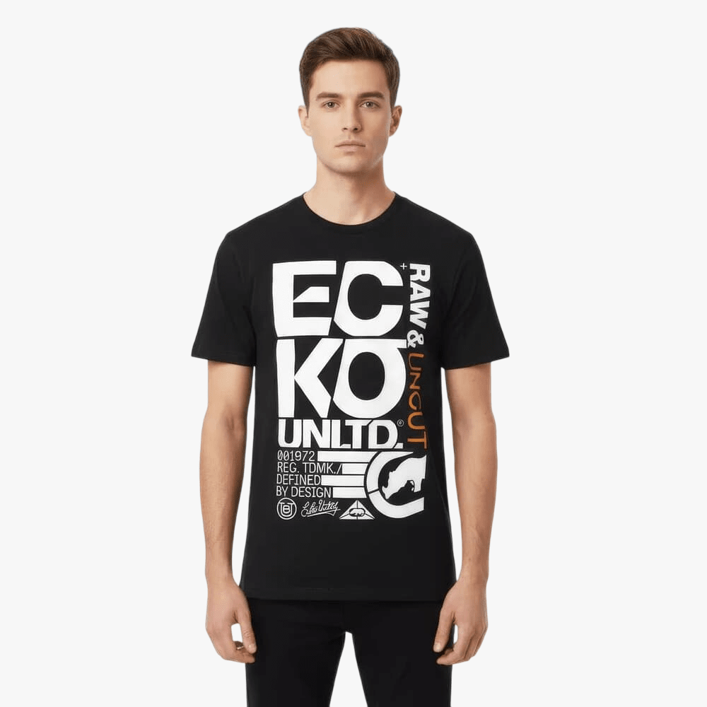 Ecko Mens Graphic Short Sleeve Tee Black | Ecko