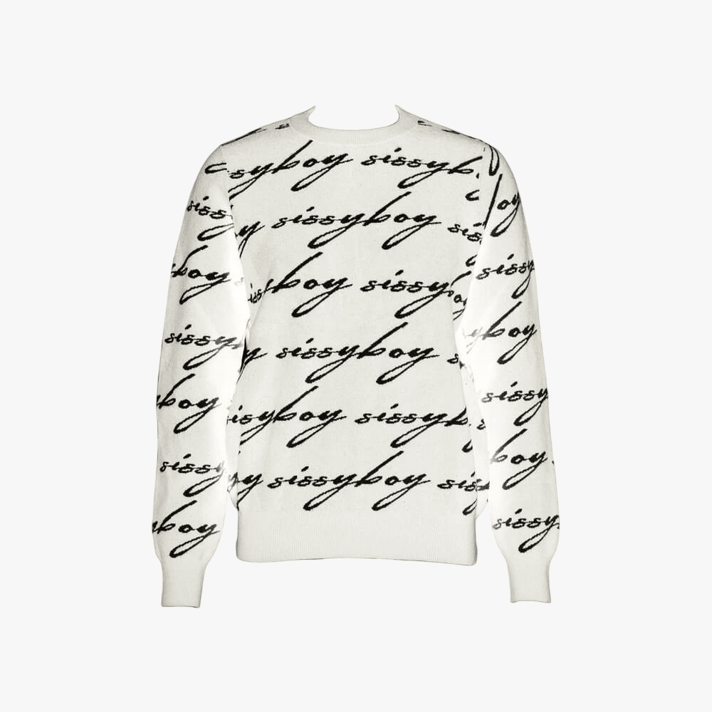Sissy Boy See Me Knit Sweater Off White Black | Sissy Boy