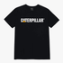 Caterpillar Mens Short Sleeve Logo Tee Pitch Black Trademark | Caterpillar