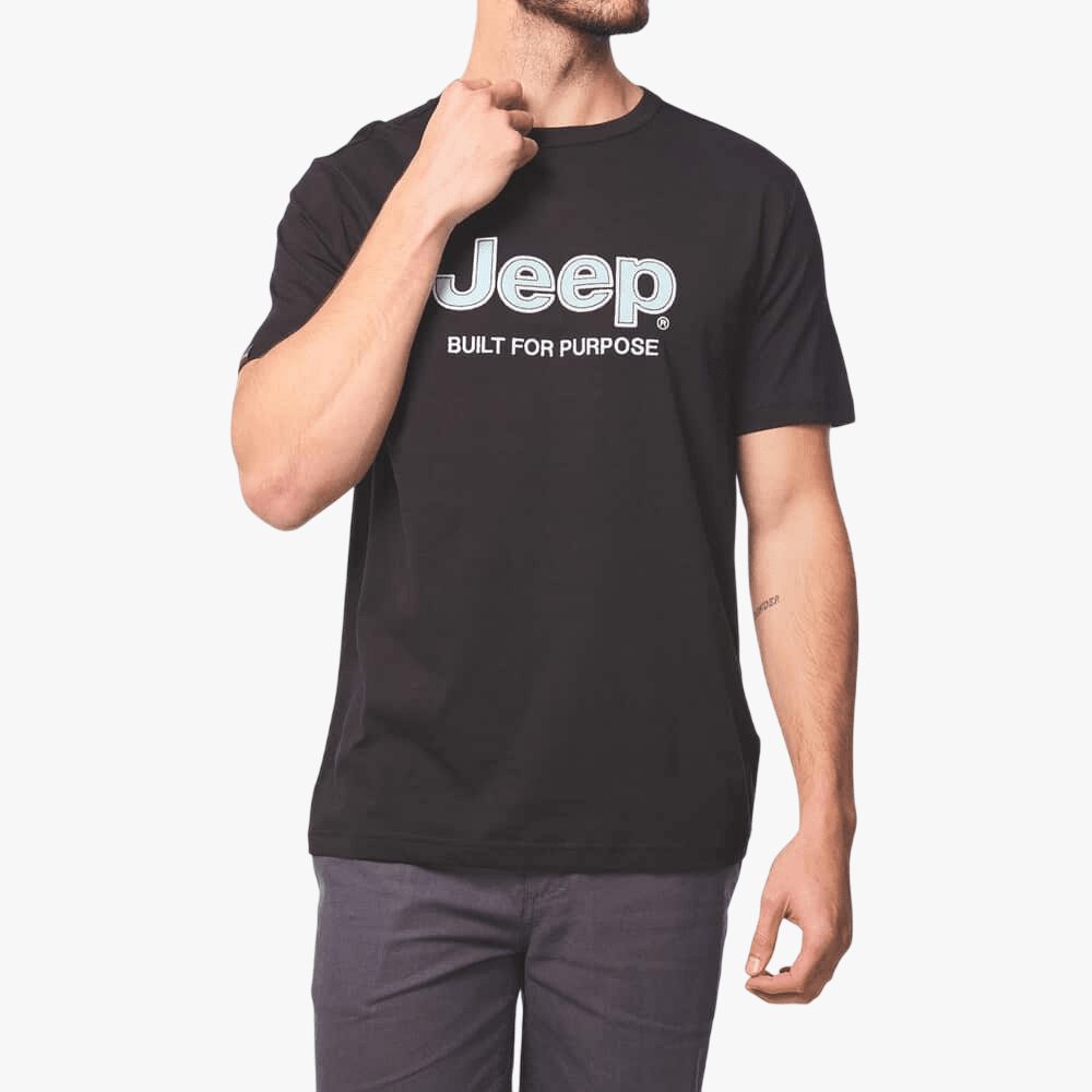 Jeep Mens Applique Short Sleeve Tee Black | Jeep