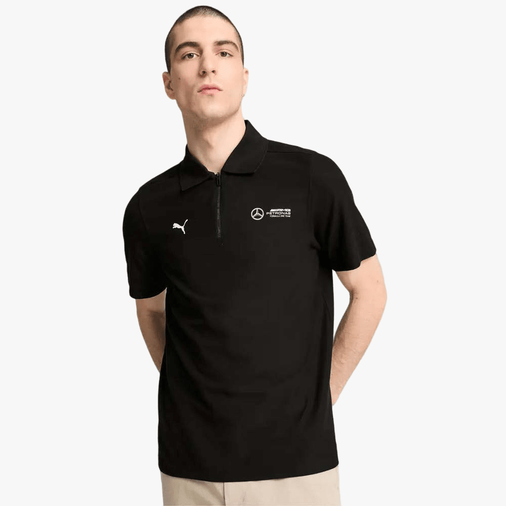 Puma Mens Mapf1 Short Sleeve Polo Golfer Black | Puma