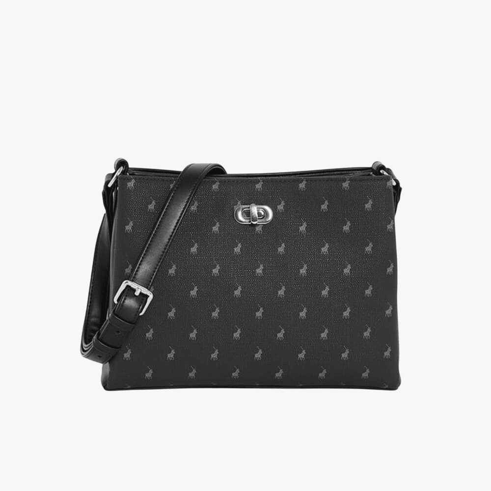 Polo Iconic Multi Tote Compartment Sling Black