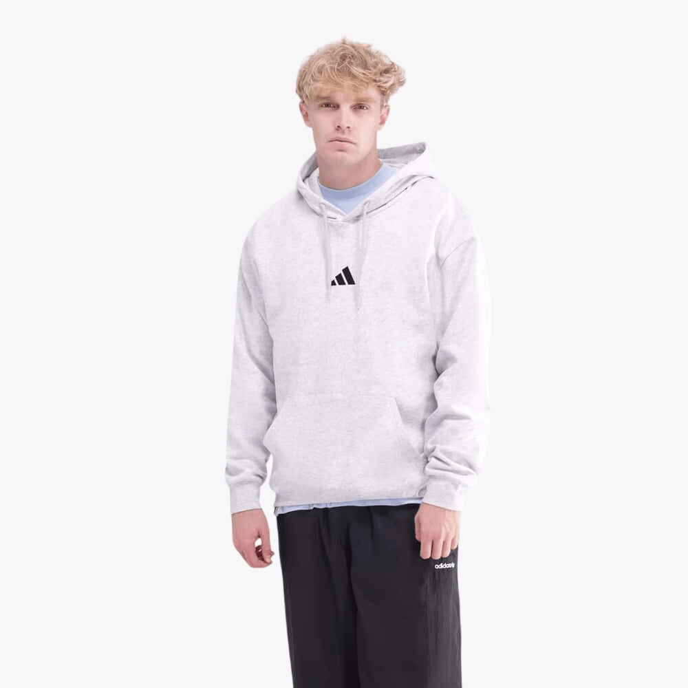 Adidas Mens Feel Cozy Hoodie Light Grey Heather | Adidas
