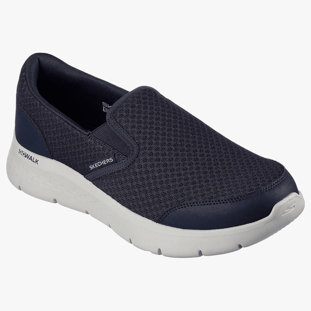 Skechers Mens Go Walk Flex Navy Gray Sneaker | Skechers