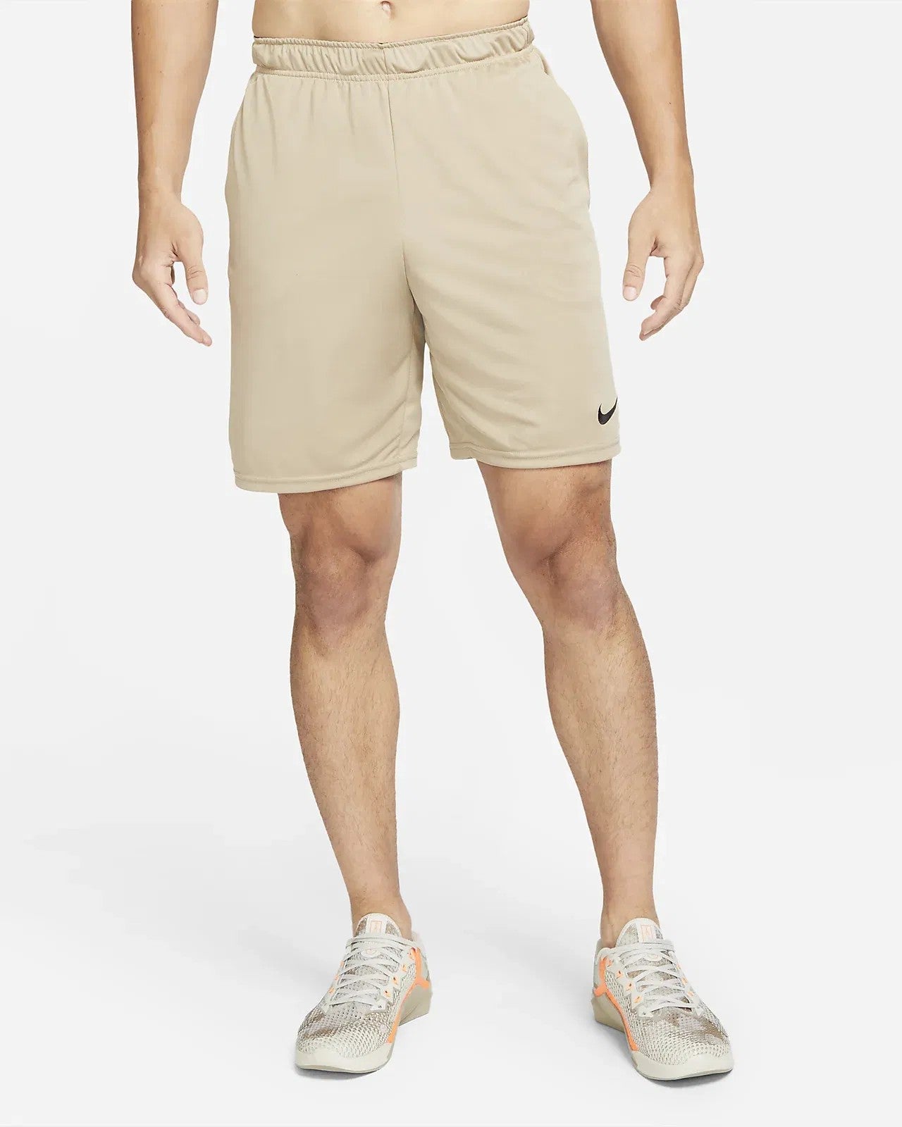 Nike Mens Dri Fit Knit Short Khaki