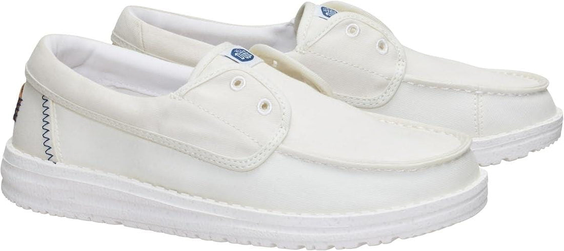 Hey Dude Womens Wendy Stretch Canvas Snow White | Hey Dude