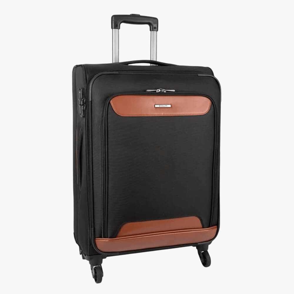 Cellini Montecarlo 4 Wheel Trolley Medium Suitcase Black | Cellini