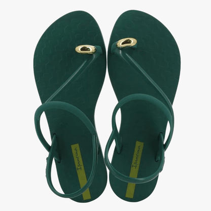 Ipanema Womens Glam Ring Sandal Green Gold | Ipanema