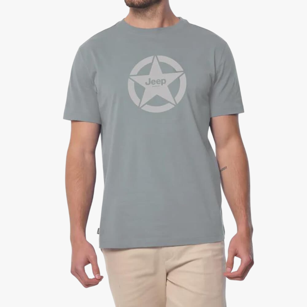 Jeep Mens Core Logo Star Short Sleeve Tee Navy