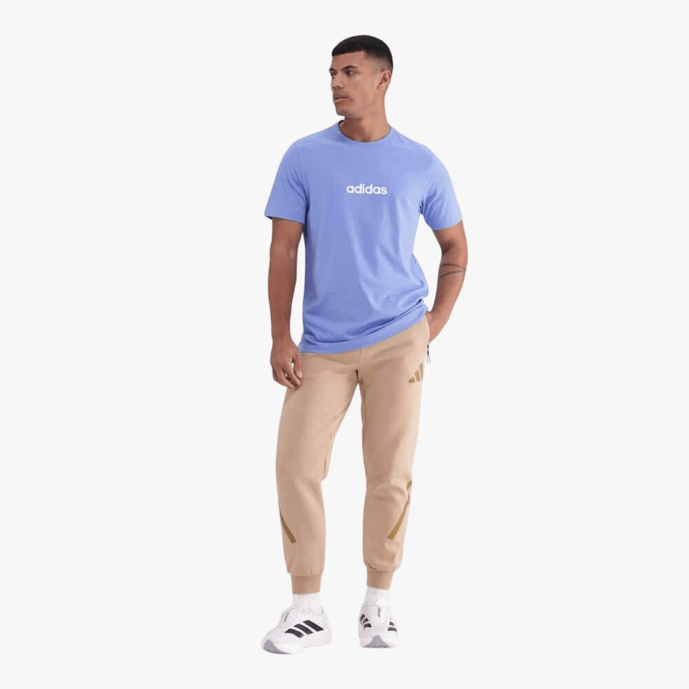 Adidas Mens Lin Sj Short Sleeve Tee Blue | Adidas