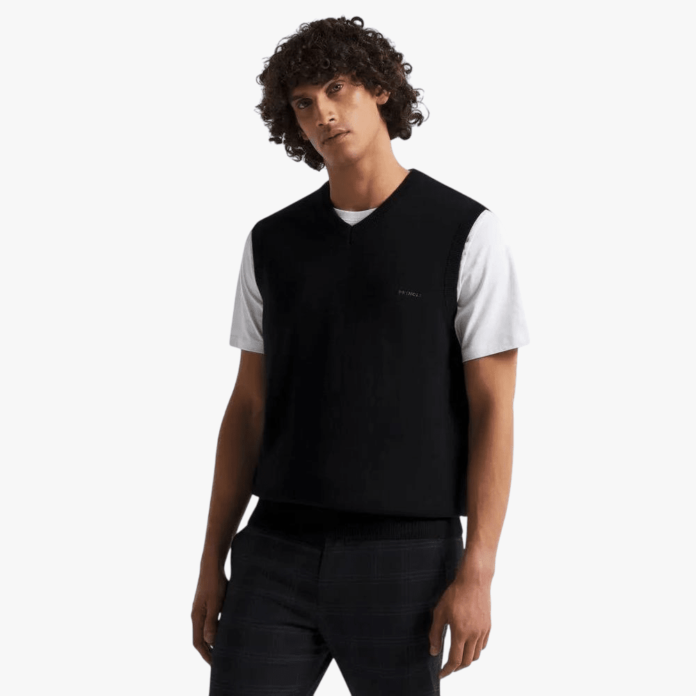 Pringle Mens Ryan Sleeveless Jersey Black | Pringle