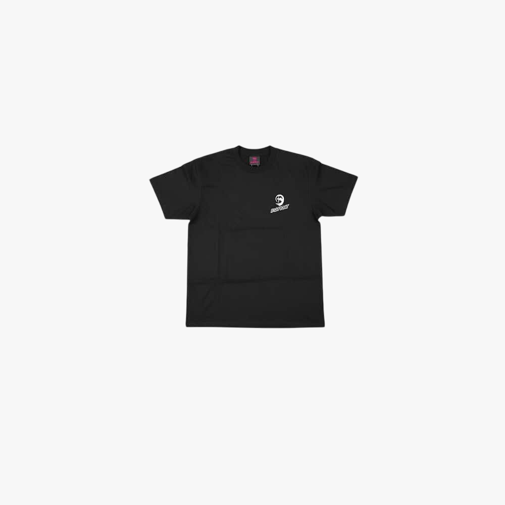 Instinct Mens Vintage Chest Print Logo Tee Black