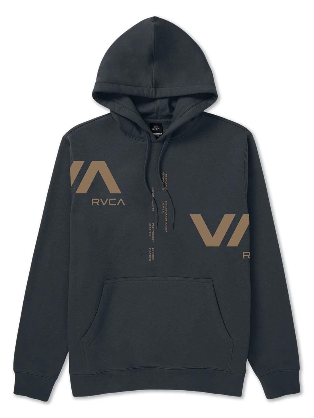 Rvca Mens Va Divided Hoody Pirate Black | Rvca