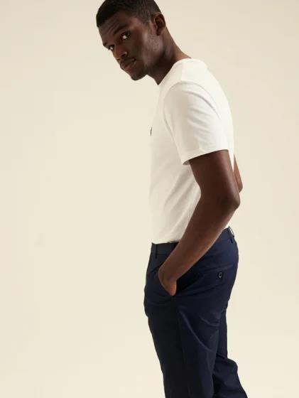 Polo Mens Ocean Plain Stretch Slim Fit Trouser Navy
