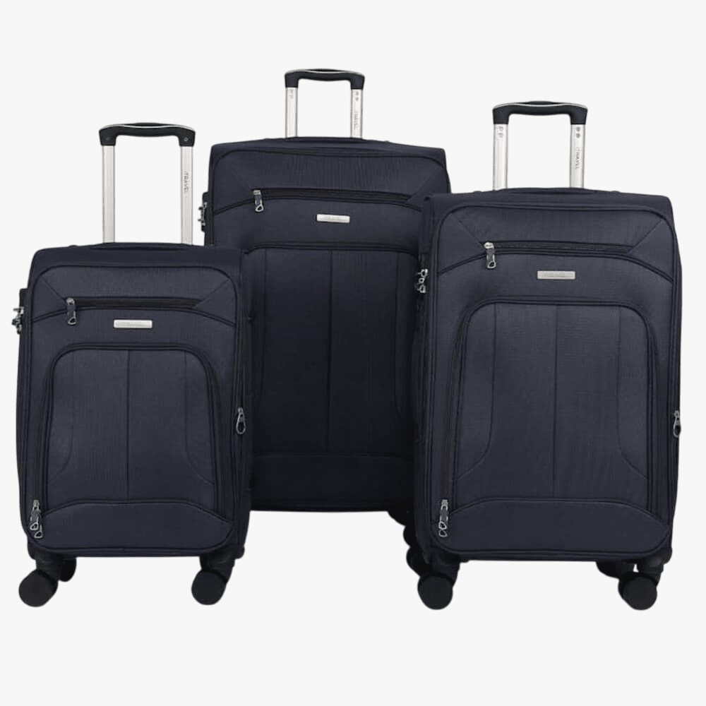 I Travel Corfu 3 Pc Trolley Set Navy | Travelite