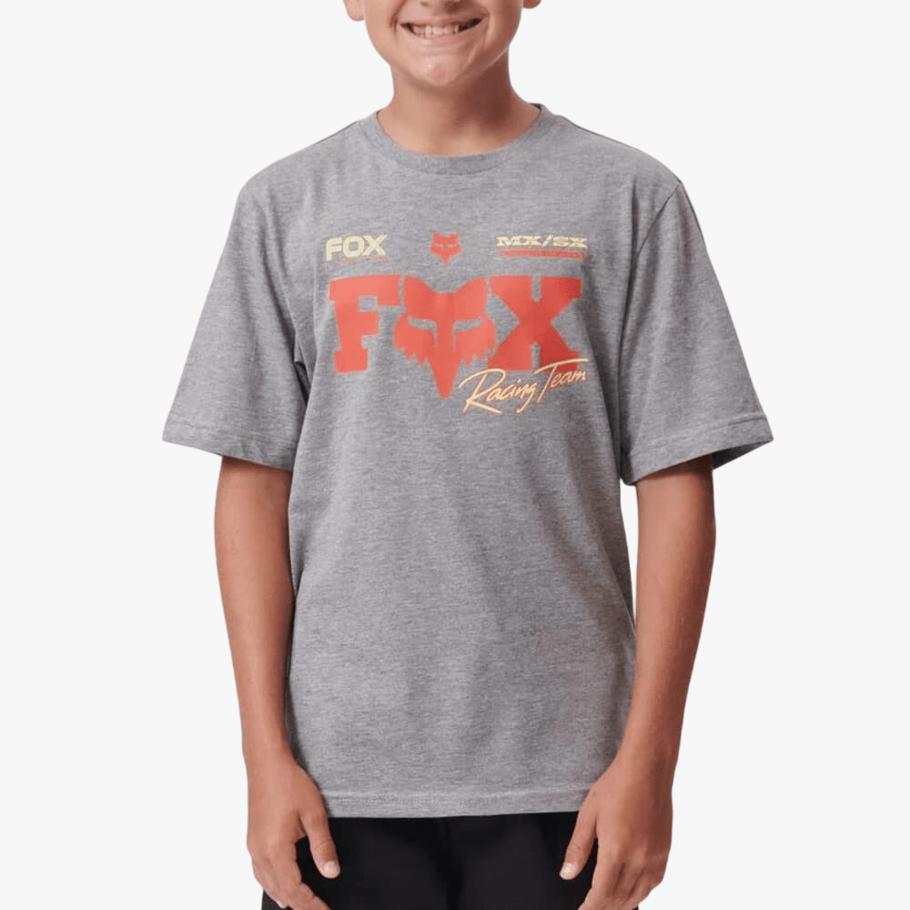 Fox Boys Rival Short Sleeve Tee Medium Grey Heather | Fox