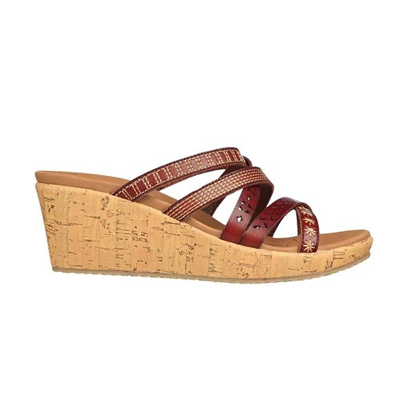 Skechers Womens Beverlee Wedge Sandal Choc