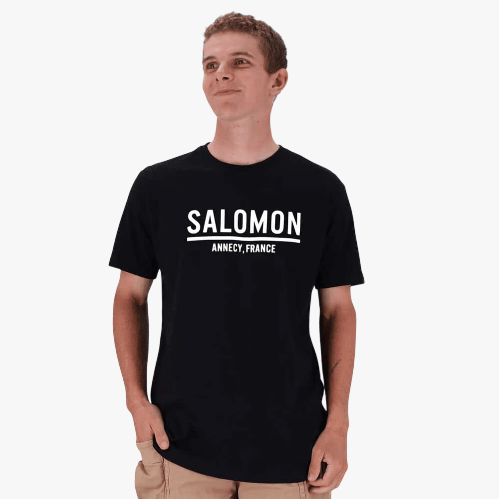 Salomon Mens Down Under Short Sleeve Tee Blacknight | Salomon