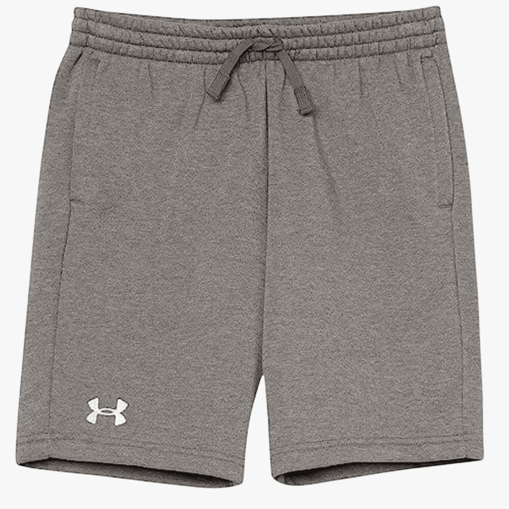 Under Armour Boys Rival Fleece Shorts Castlerock Light Grey Heather | Under Armour