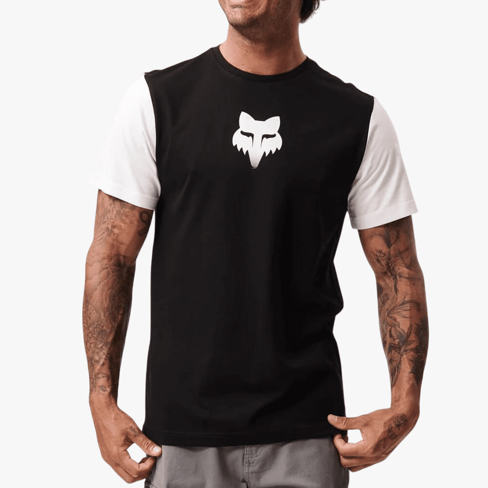 Fox Mens Race Number Short Sleeve Tee Black White | Fox