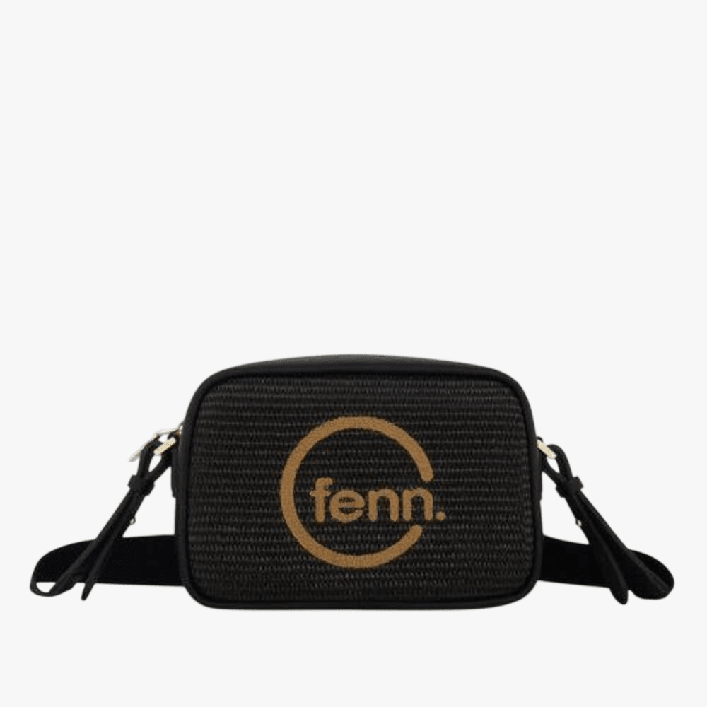 Fenn Weave Crossbody Black Gold | Fenn