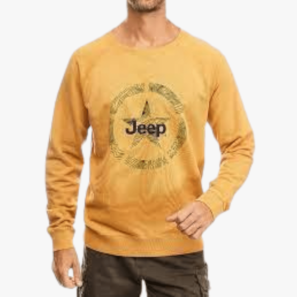 Jeep Mens Brushed Fleece Pullover Mustard | Jeep