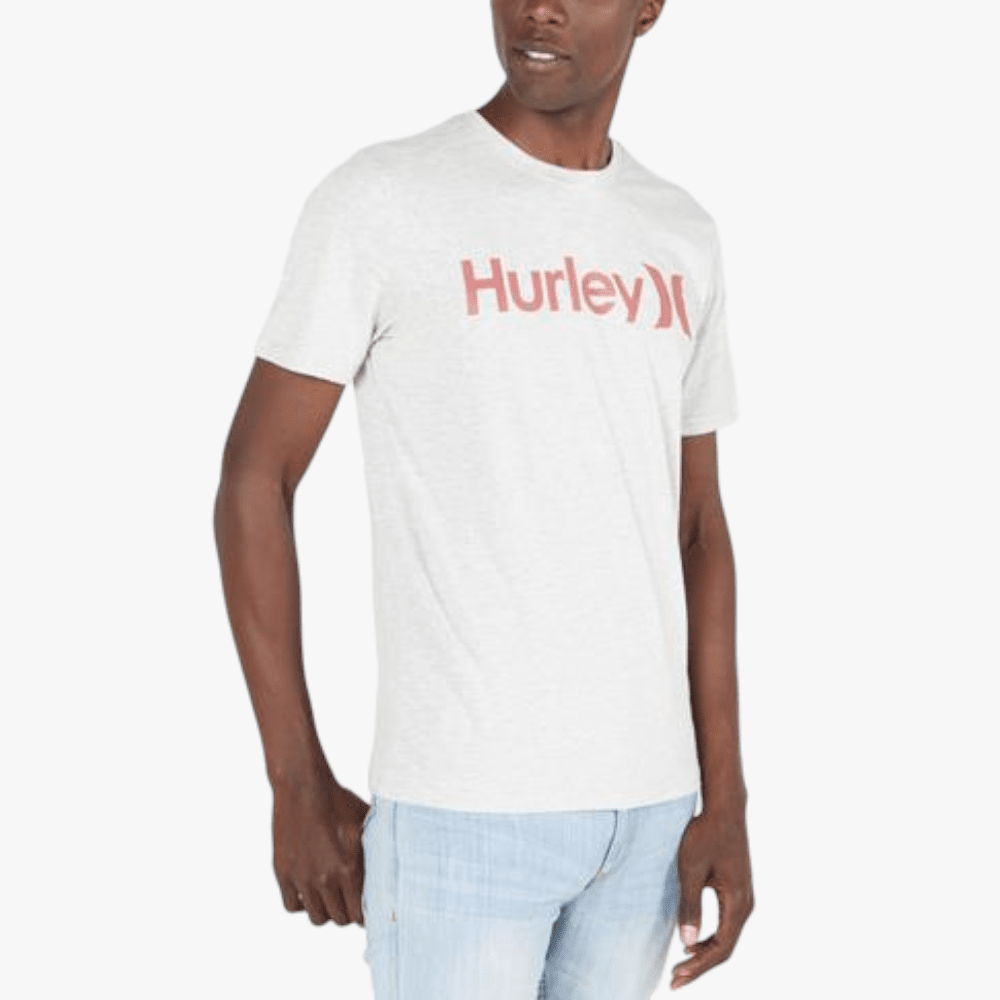 Hurley Mens Evd Wash Oao Solid Short Sleeve Tee H050 Grey Heather | Hurley