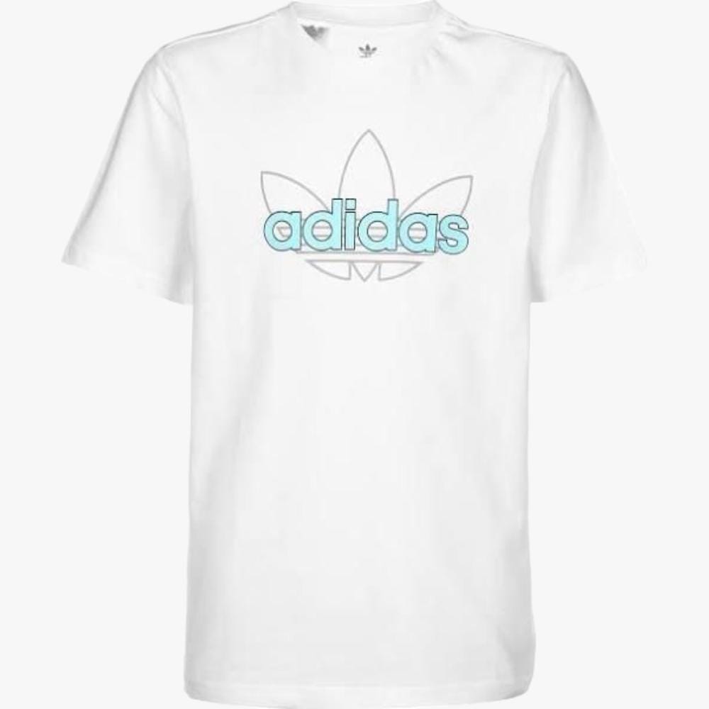 adidas Youths Trefoil Logo Short Sleeve Tee White adidas