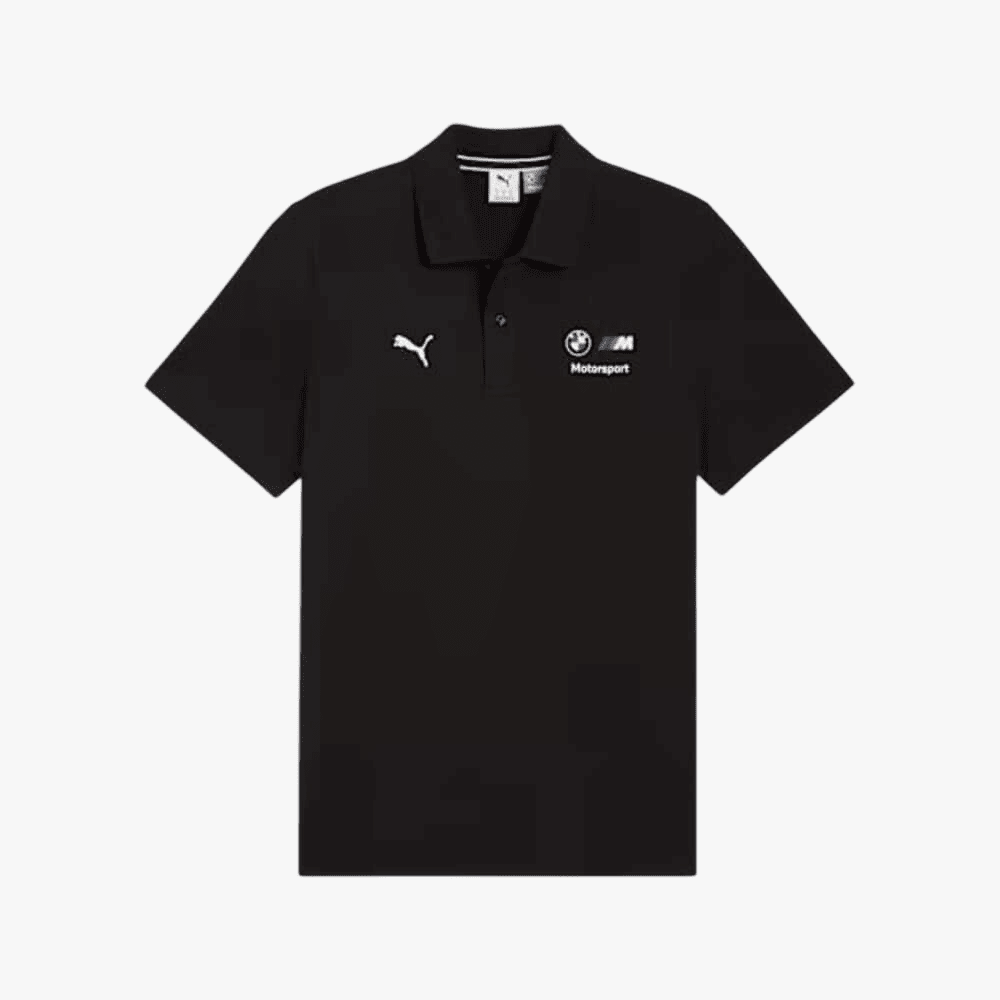Puma Mens Bmw Ess Short Sleeve Golfer Black | Puma