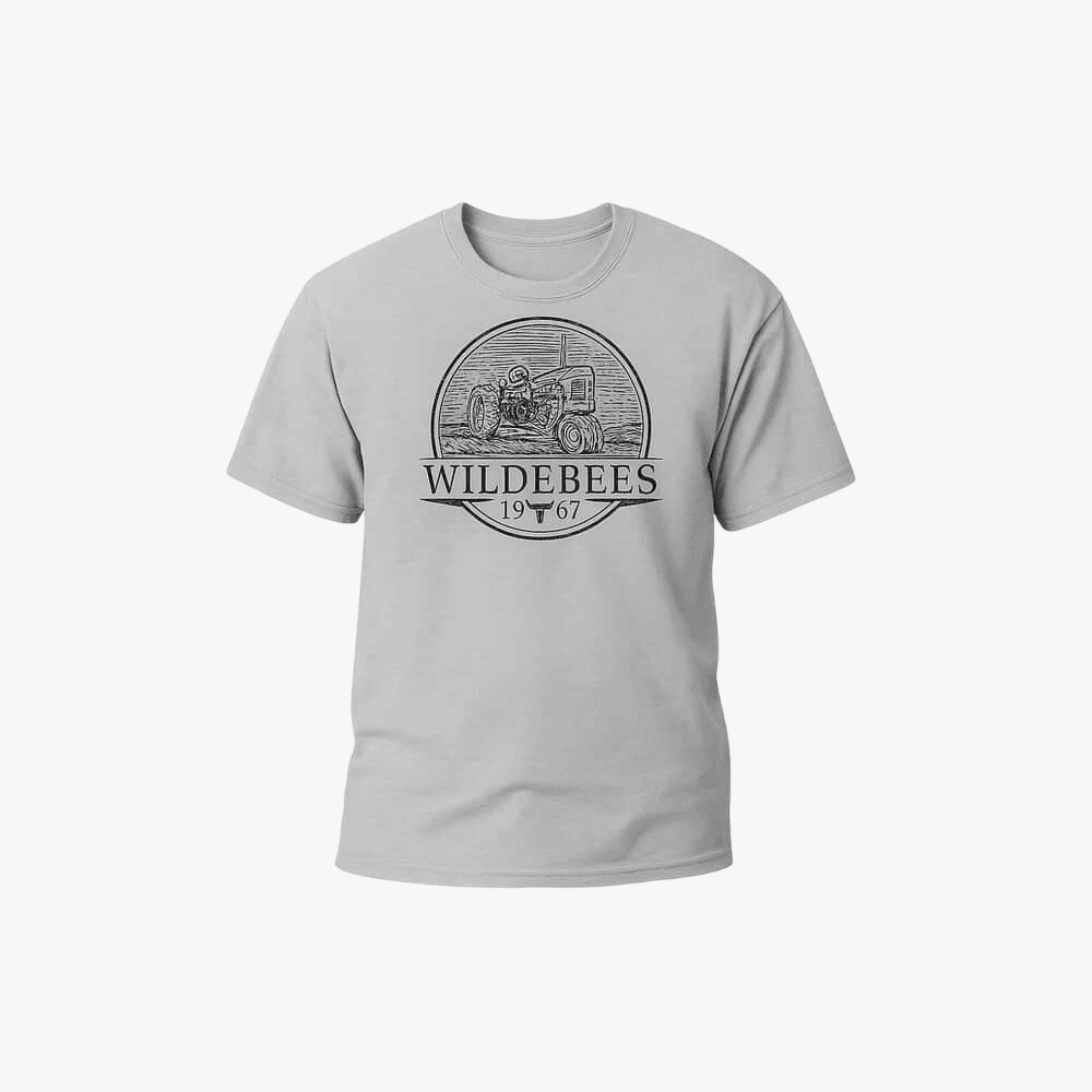 Wildebees Mens Tractor Stamp Tee Grey Mel | Wildebees