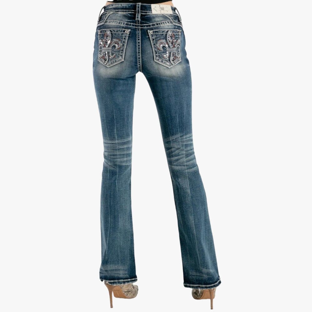 Miss Me Womens Perfect Light Bootleg Jeans Blue Miss Me