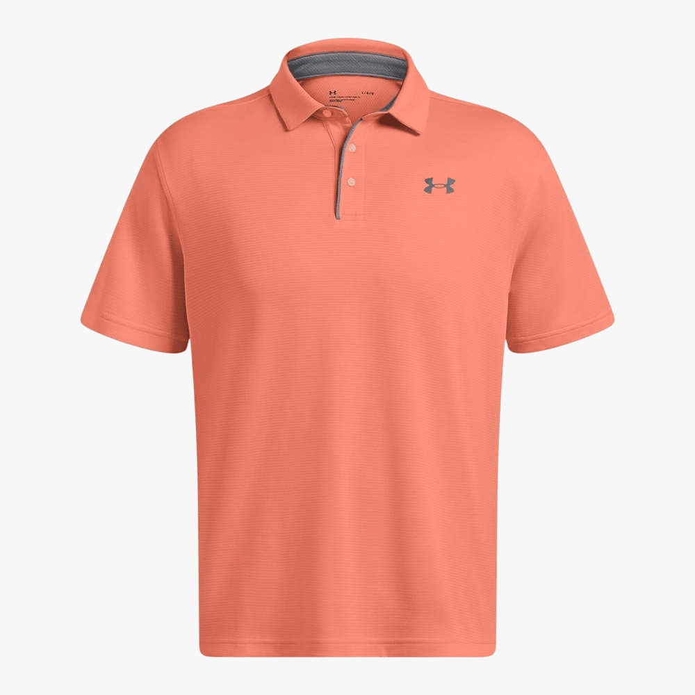 Under Armour Mens Tech Short Sleeve Golfer 897 Peach | Under Armour