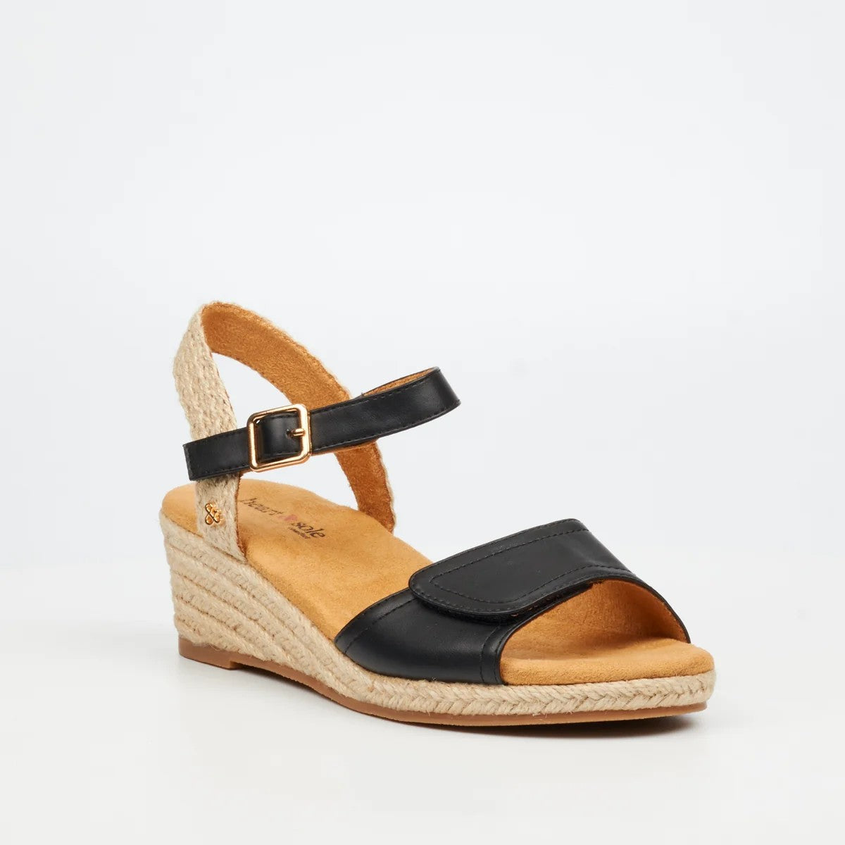 Heart And Sole Meraldi 2 Wedge Sandal Black