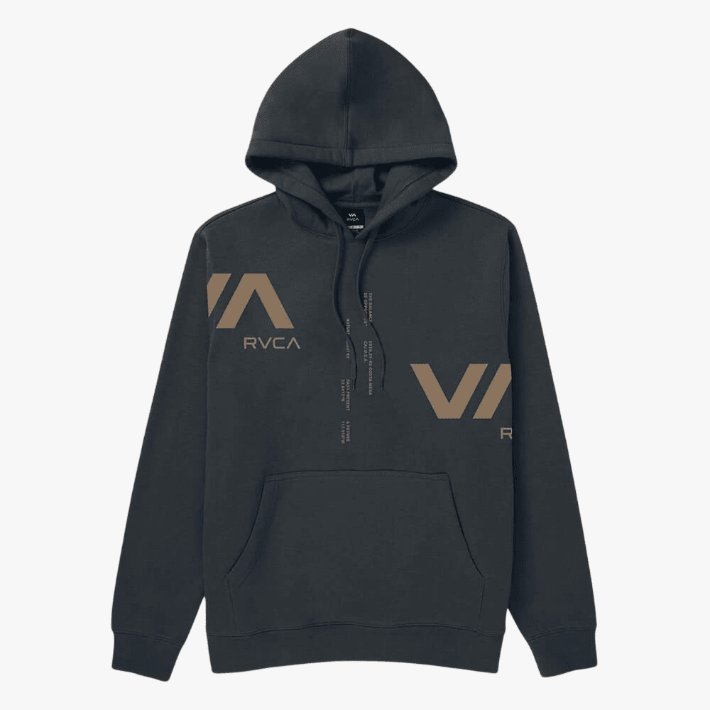 Rvca Mens Va Divided Hoody Pirate Black | Rvca