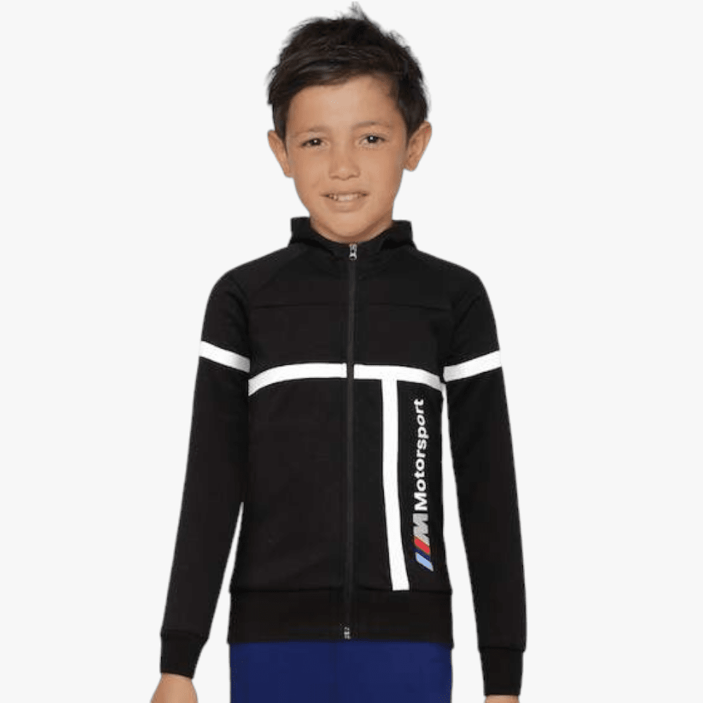 Puma Boys Bmw Mms Hooded Sweat Jacket Black | Puma