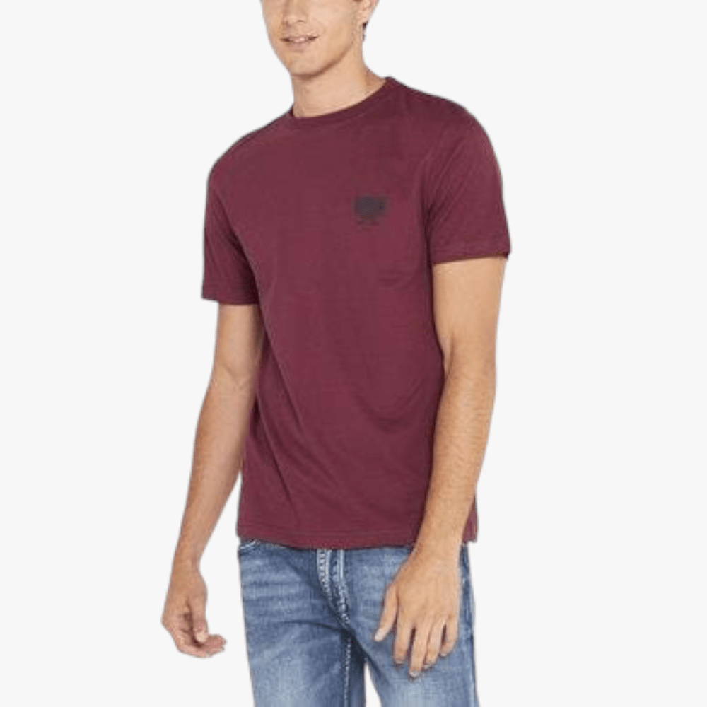 Jeep Mens Organic Essential Short Sleeve Tee Dark Plum | Jeep