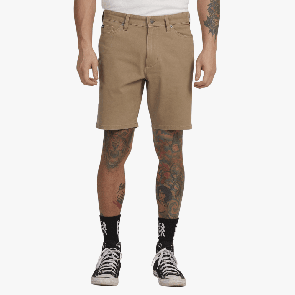 Rvca Mens Daggers Twill Shorts Wood | Rvca