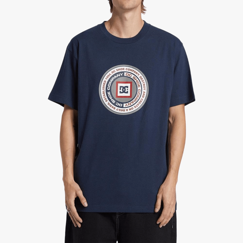 Dc Mens Throwbackhss Short Sleeve Tee Dress Blues | DC