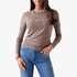 Guess Womens Reyna Logo Sweater Taupe | Guess
