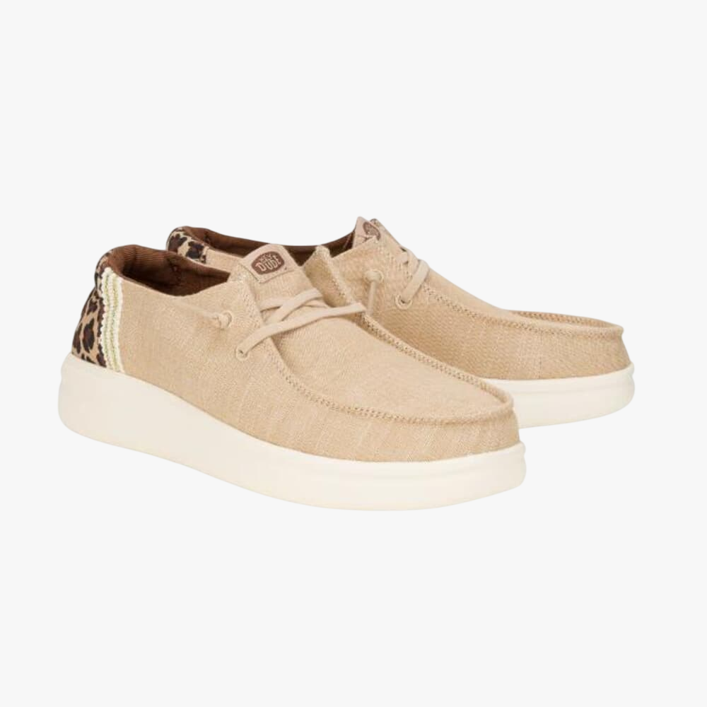 Hey Dude Womens Wendy Rise Animal Tan