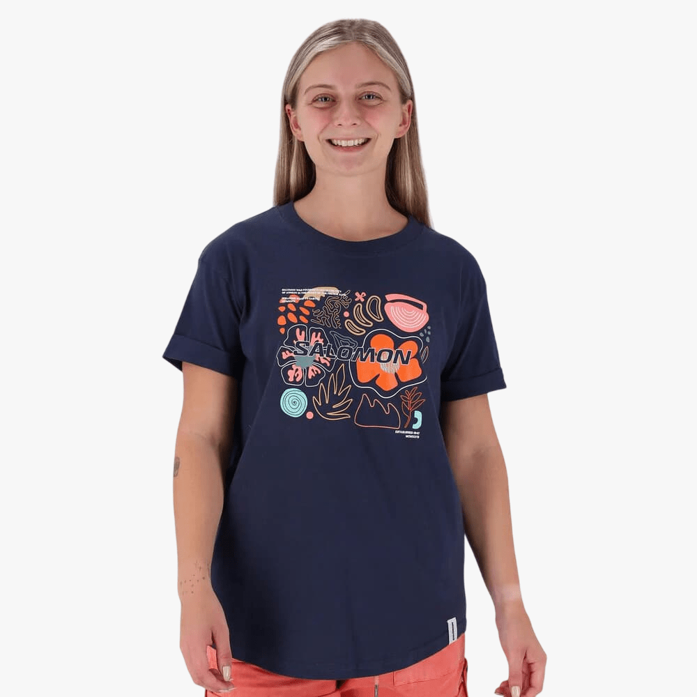 Salomon Girls Finding My Way Tee Blue Nights | Salomon