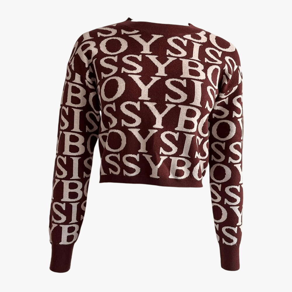 Sissy Boy Womens Chelsea Sweater Brown Cream | Sissy Boy