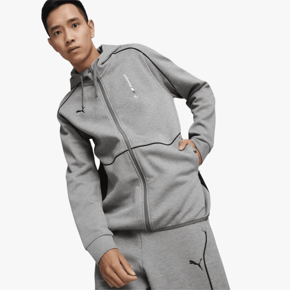 Puma Mens Bms Mms Hoodie Sweat Jacket Grey | Puma