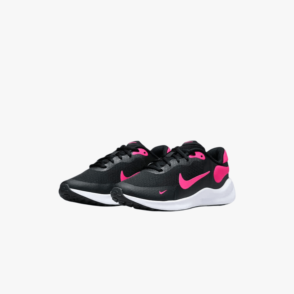 Nike Girls Revolution 7 Sneaker Black Pink White | Nike