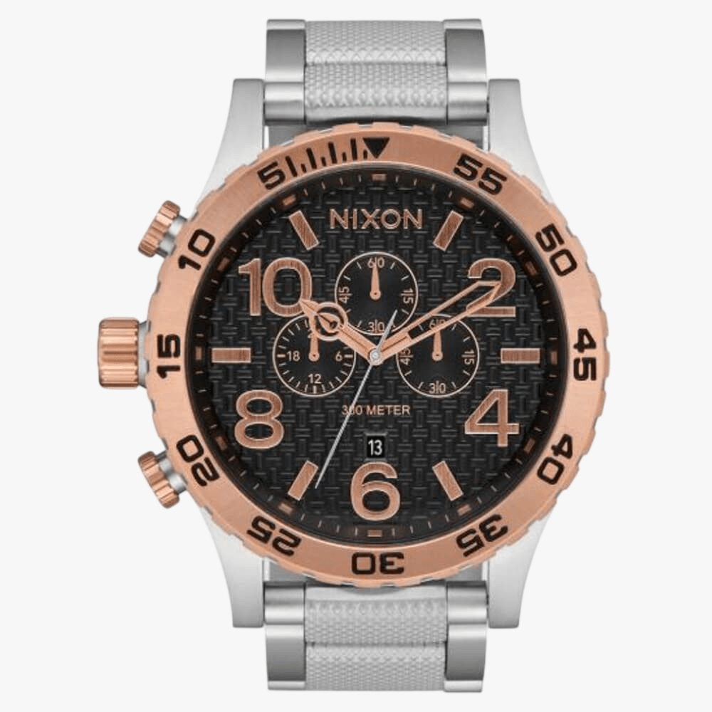 Nixon 51-30 Chrono Silver/ Rose Gold/ Black | Nixon