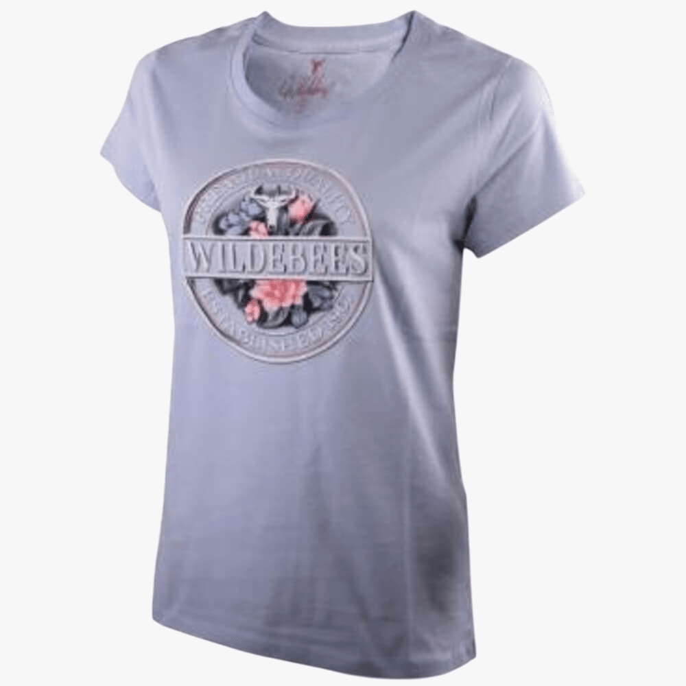 Wildebees Womens Heritage Floral Short Sleeve Tee Tiffany Blue | Wildebees