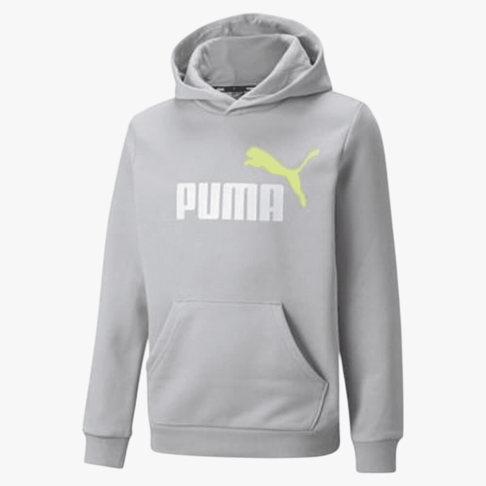 Puma Boys Ess+ 2 Col Big Logo Fleece Hoodie Harbor Mist | Puma
