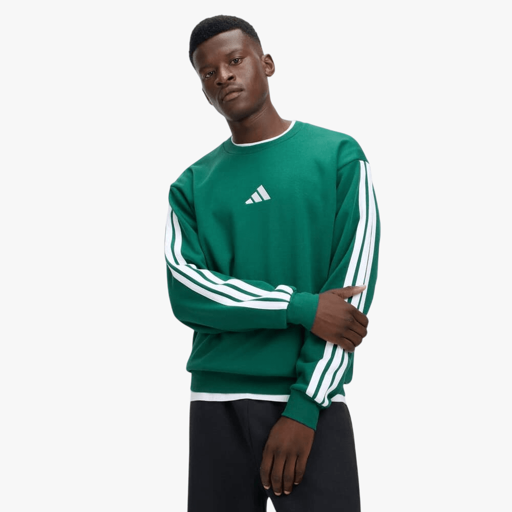 Adidas Mens 3S Fl Sweater Green | Adidas
