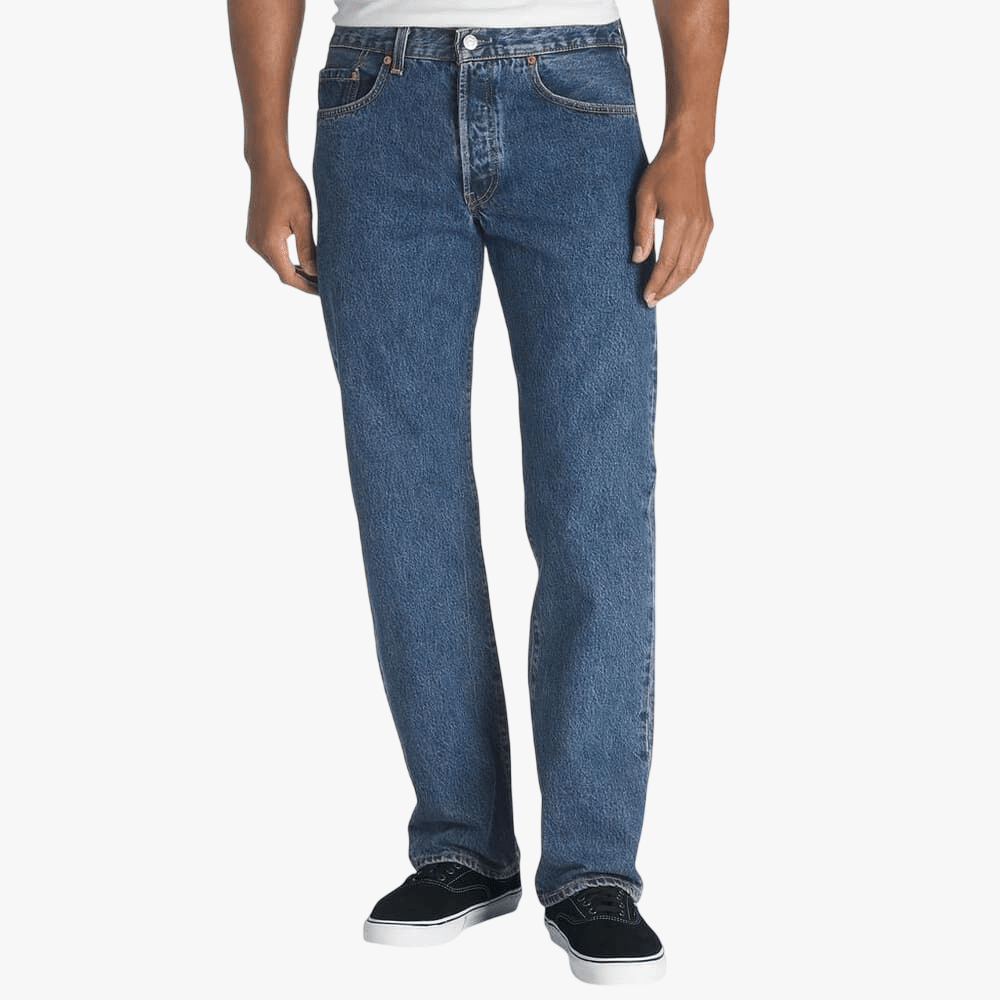 Levis Mens 501 Straight Leg Jean Medium Stonewash | Levis