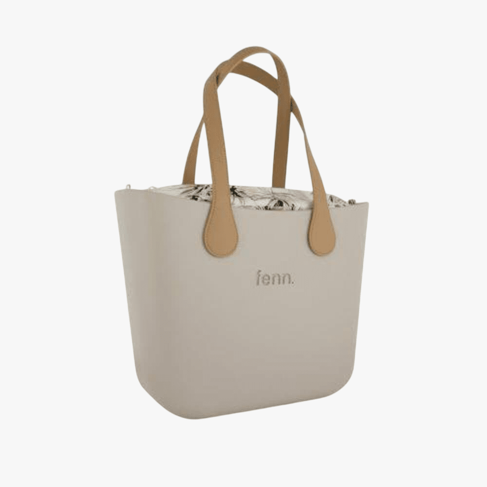 Fenn Original Mushroom Handbag P92 Inner Gold Zip Light Tan Handle | Fenn